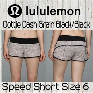 Lululemon Speed Shorts, Dotty Dash Grain/Black